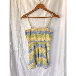 VTG Beatrice Smocked Ombre Striped Cami Top Women’s Size XS Pastel Summer Flow
